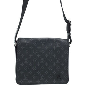 Louis Vuitton Monogram Eclipse Black District NM Shoulder Bag